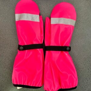 Reima Puro Kids Cotton-Lined Rubber Rain Mittens with Reflective Stripe